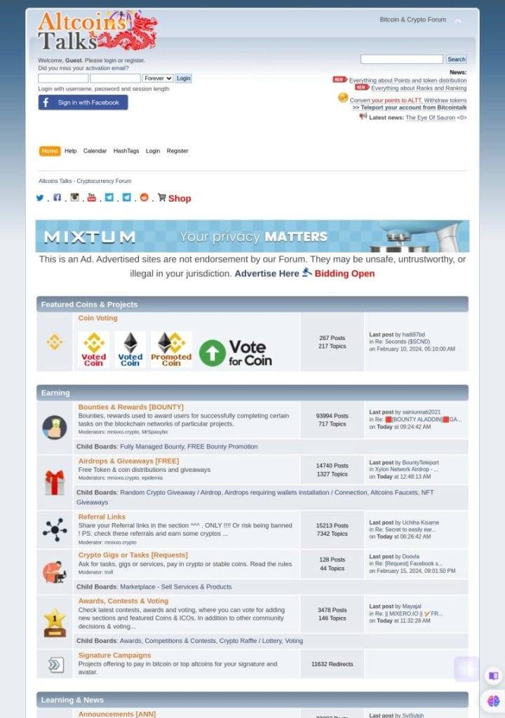 Altcoins Talks crypto forum