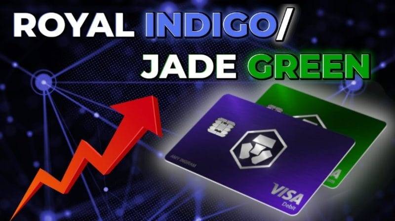 Crypto.com Royal Indigo and Jade Green crypto cards