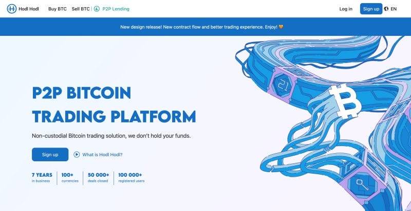 Hodlhodl homepage