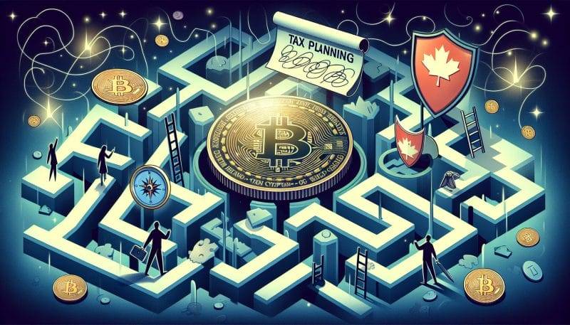 Illustration of tax planning strategies with cryptocurrency assets