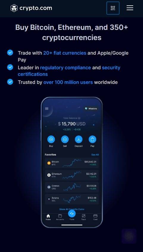 Crypto.com exchange platform